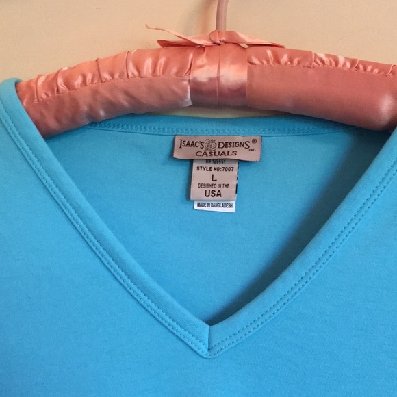 Pretty V neck turquoise three quarter length sleeve tee, excellent condition! - Picture 16 of 16